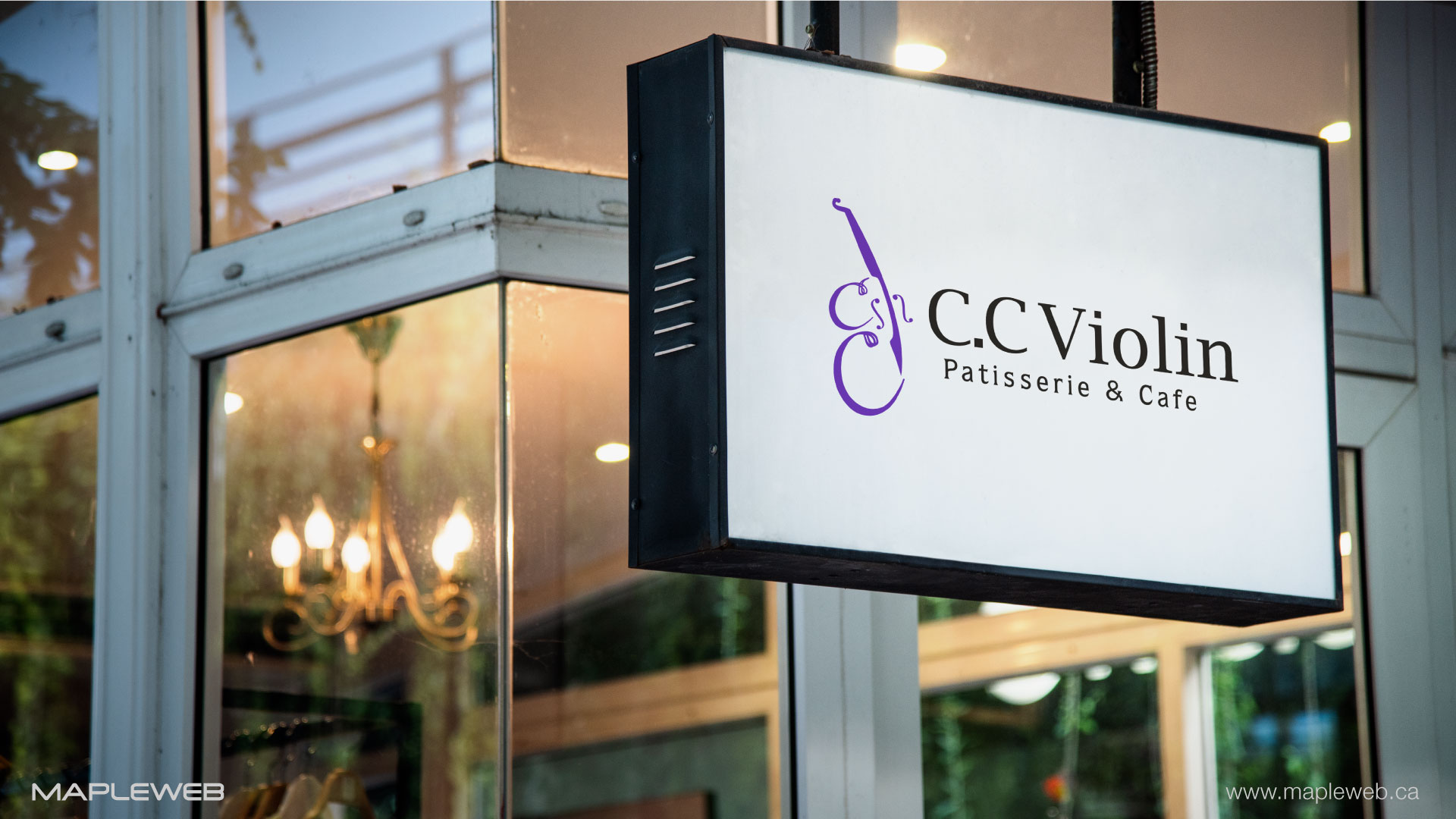 c.c violin-brand-logo-design-by-mapleweb-vancouver-canada-shop-outside-signage-led-mock